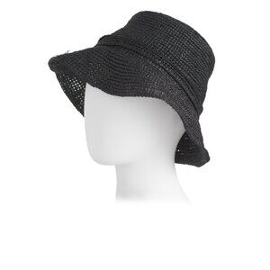 RAG & BONE Black Raffia Lela Rollable Hat